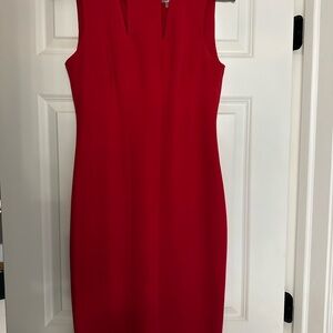 Calvin Klein Red Sleeveless Dress